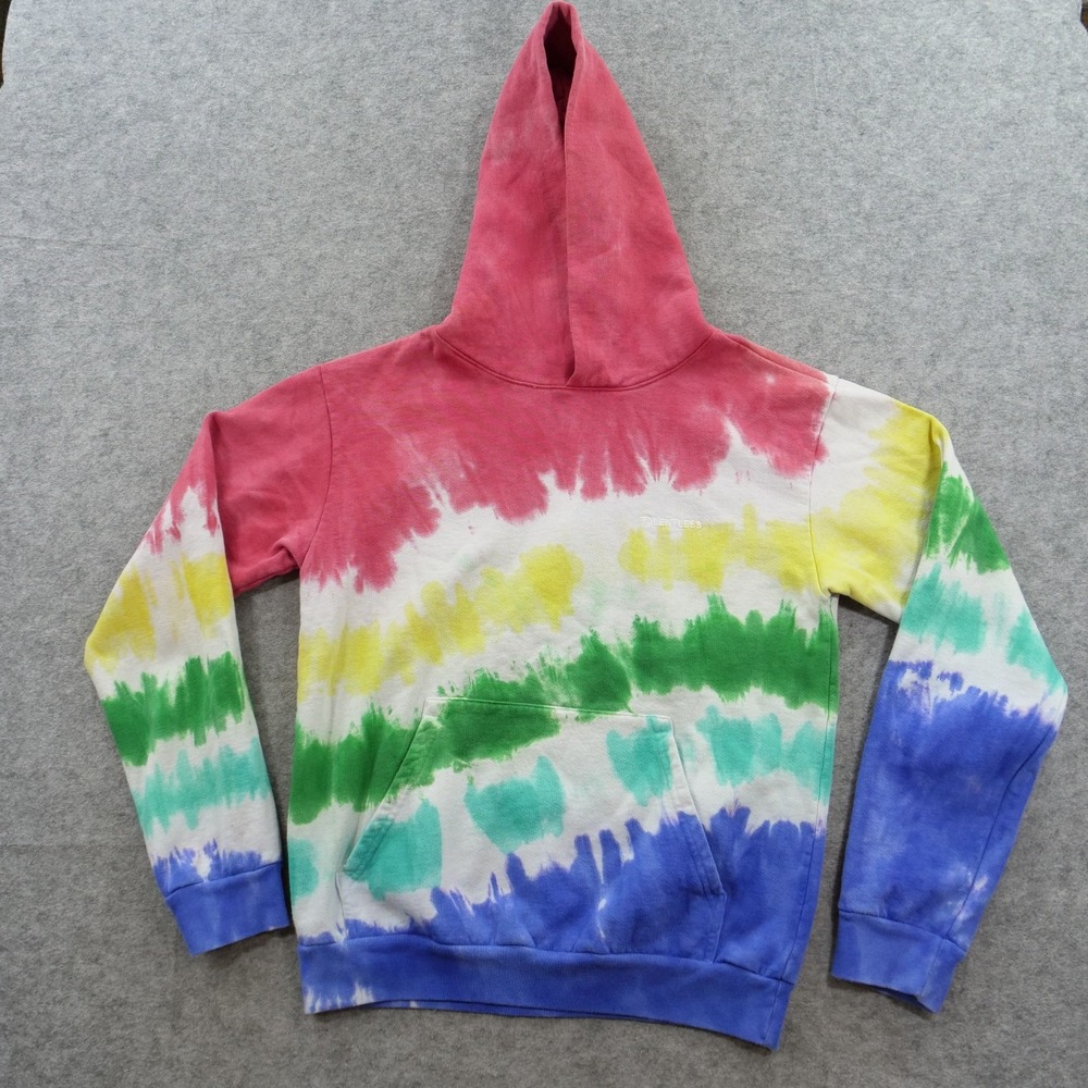 Talentless Hoodie Mens Medium Red Blue Tie Dye Pullover Sweatshirt Heavyweight